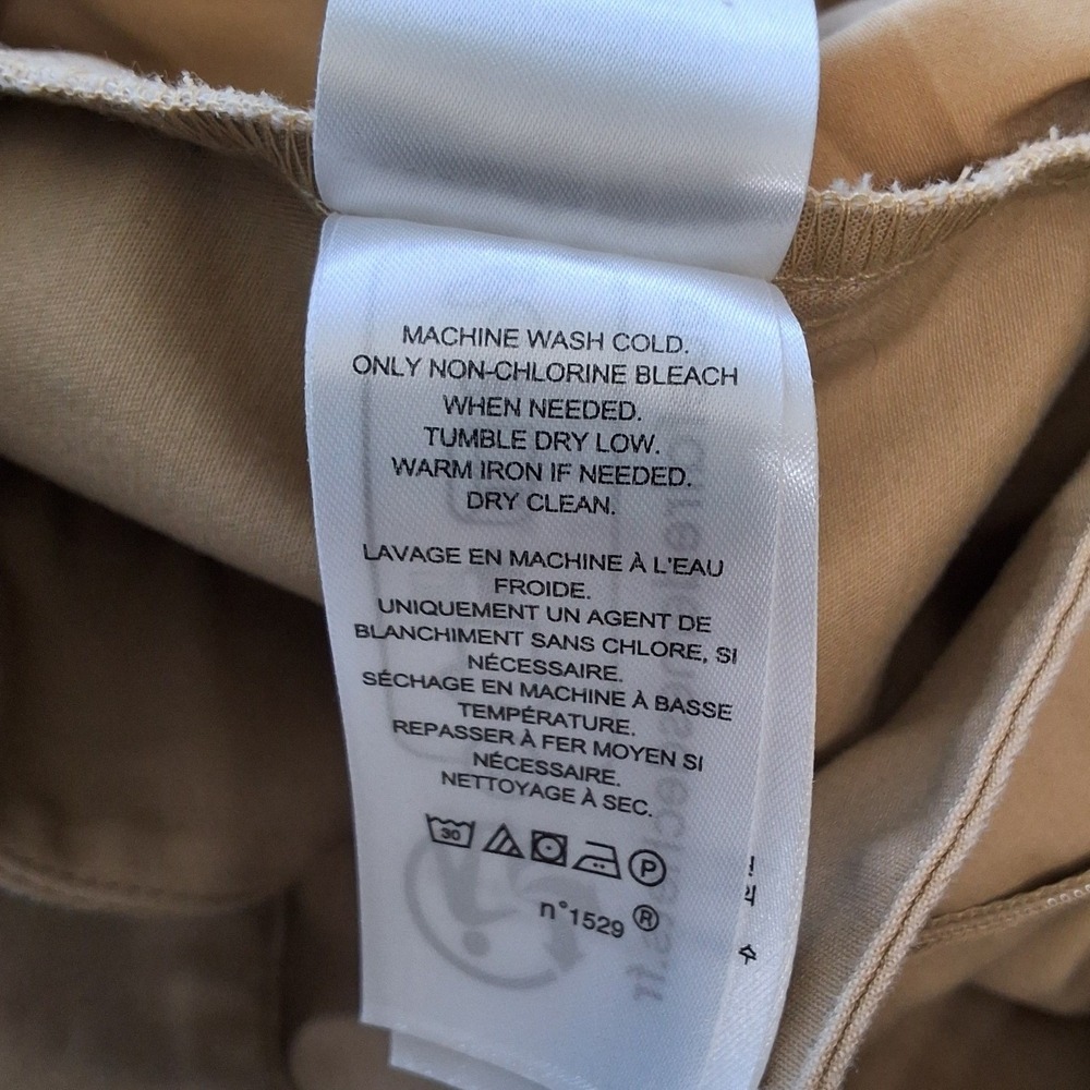 Lauren Ralph Lauren Khaki Pleated Wide Leg Cuffed Trousers Pants Tan Womens 16 - Picture 12 of 13